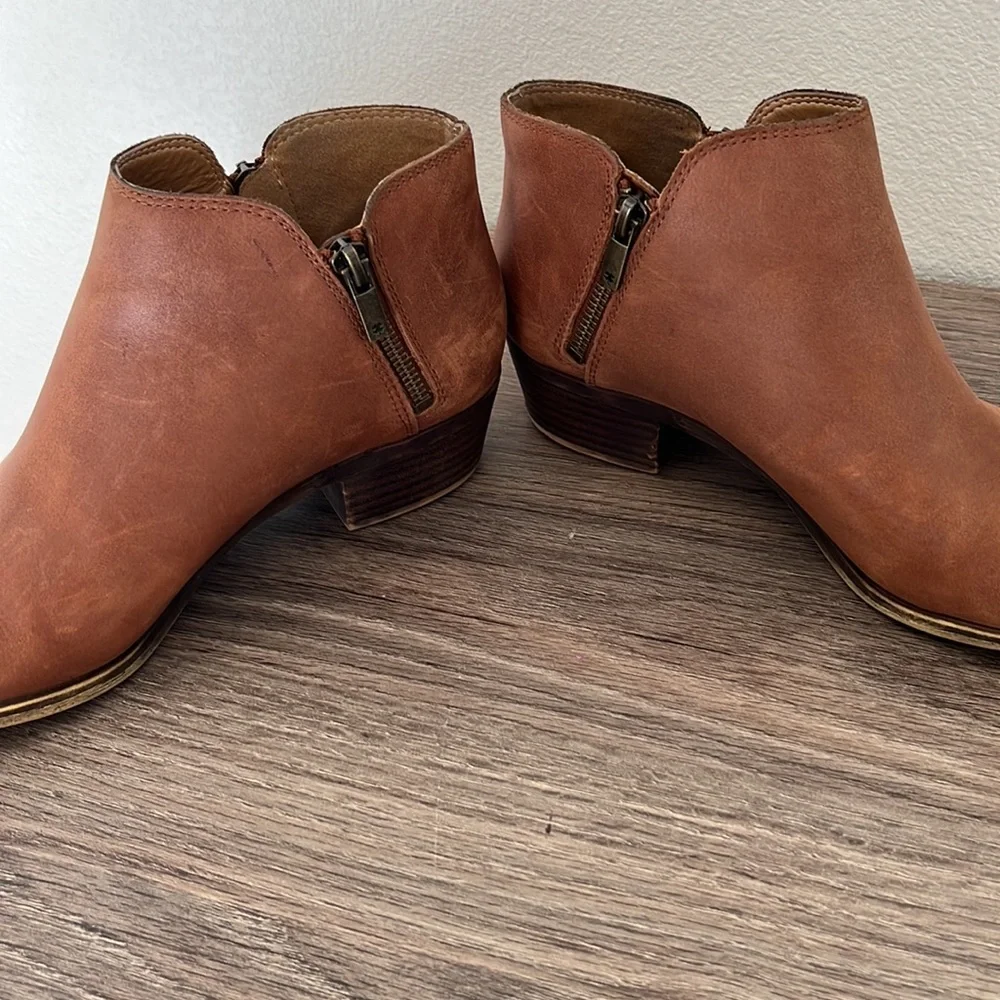 Lucky Brand Booties Brown Leather Burklee Size 8 - Picture 10 of 10